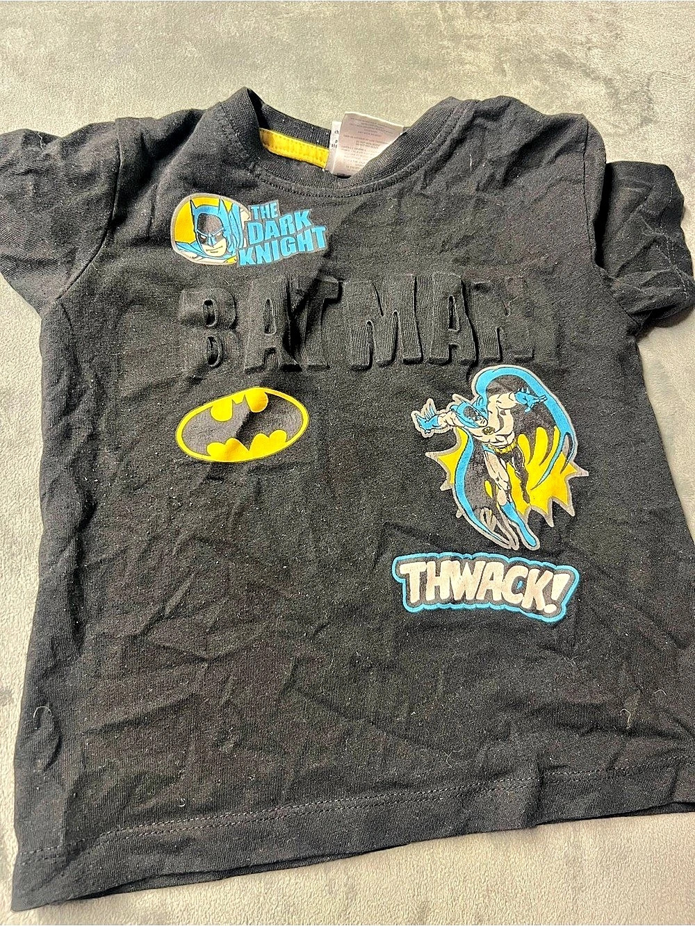 Batman Thwack graphic tee Boys 3T Black Graphic Tee